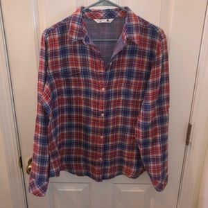Lee Riders Women’s Large Button Up Red Flannel